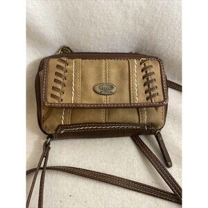 Born leather wallet purse Concept Clutch Crossbody Brown Snap Closure Strap